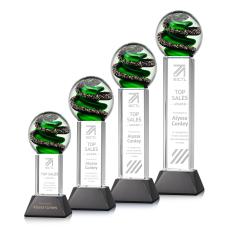 Zodiac Towers on Stowe Base Glass Award - Glass Awards