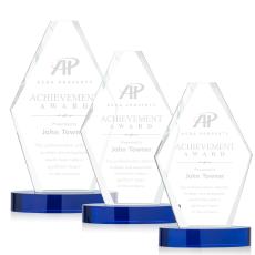 Redding Blue Polygon Crystal Award - Awards and Trophies