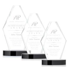 Redding Black  Polygon Crystal Award - Awards and Trophies