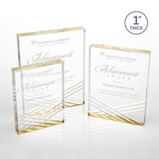 Chestham Gold Rectangle Acrylic Award - Acrylic Awards