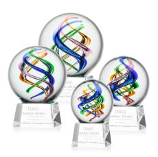 Galileo Clear on Robson Base Globe Glass Award - Glass Awards