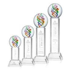 Galileo Clear on Stowe Base Globe Glass Award - Glass Awards
