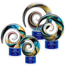 Nazare Blue on Marvel Circle Glass Award - Glass Awards