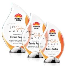 Neskita Full Color Flame Crystal Award - Metal Awards