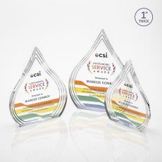 Dover Full Color Clear Tear Drop Acrylic Award - Acrylic Awards