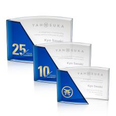 Giulia Blue Crescent Crystal Award - Awards and Trophies