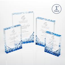 Elektra Blue Rectangle Acrylic Award - Acrylic Awards