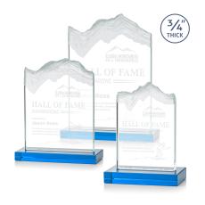 Kilimanjaro Sky Blue Peaks Crystal Award - Crystal Awards