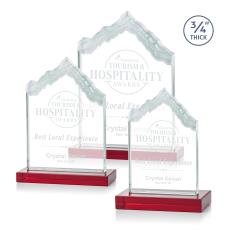 McKinley Red Peaks Crystal Award - Colored Crystal Awards