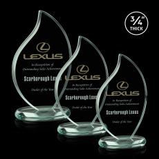 Odessy Jade Flame Glass Award - Glass Awards