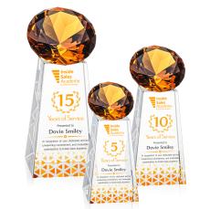 Novita Full Color Amber Crystal Award - Full Color Imprint