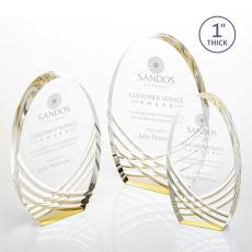 Westbury Gold Circle Acrylic Award - Acrylic Awards