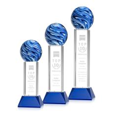 Naples Globe on Stowe Base Glass Award - Glass Awards