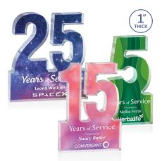 Astoria  Double-Sided Full Color Number Acrylic Award - Acrylic Awards