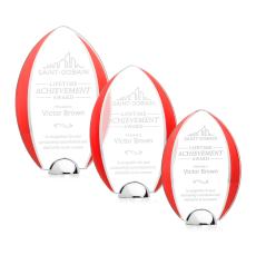 Lincoln Red Tear Drop Crystal Award - Colored Crystal Awards