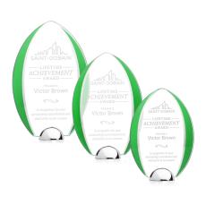 Lincoln Green Tear Drop Crystal Award - Colored Crystal Awards