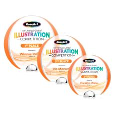 Stanton Full Color Orange Circle Crystal Award - Full Color Imprint
