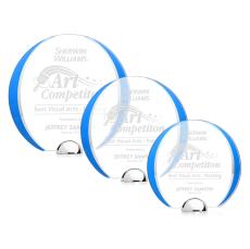 Stanton Blue Circle Crystal Award - Colored Crystal Awards