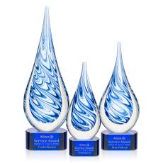 Marlin on Paragon Base - Blue - Glass Awards