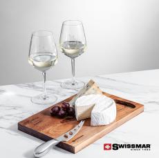 Swissmar Acacia Board &  2 Mandelay Wine - Corporate Gifts