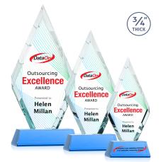 Richmond Full Color Sky Blue on Newhaven Diamond Crystal Award - Awards and Trophies