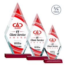 Richmond Full Color Red Diamond Crystal Award - Full Color Imprint