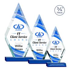 Richmond Full Color Blue Diamond Crystal Award - Full Color Imprint