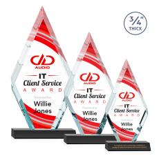 Richmond Full Color Black Diamond Crystal Award - Full Color Imprint