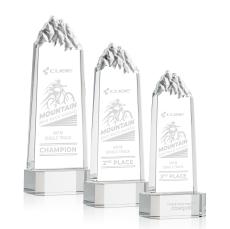 Himalayas Tower Clear on Base Peaks Crystal Award - Crystal Awards
