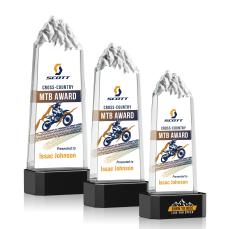 Himalayas Full Color Black on Base Towers Crystal Award - Full Color Imprint