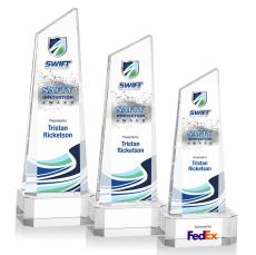 Belmont Tower Full Color Clear on Padova Peaks Crystal Award - Full Color Imprint