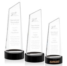 Belmont Tower Black on Stanrich Base Peaks Crystal Award - Awards and Trophies