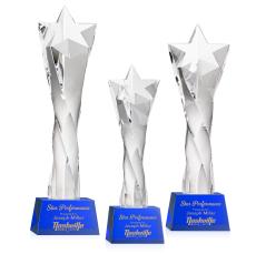 Arlington Blue on Robson Base Star Crystal Award - Awards and Trophies