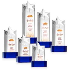 Berkeley Full Color Blue on Padova Base Star Crystal Award - Awards and Trophies