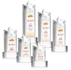 Berkeley Full Color Clear on Padova Base Star Crystal Award - Awards and Trophies