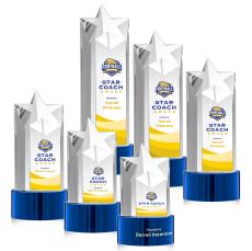 Berkeley Full Color Blue on Marvel Base Star Crystal Award - Awards and Trophies