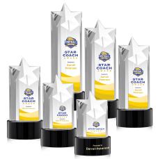 Berkeley Full Color Black on Marvel Base Star Crystal Award - Awards and Trophies
