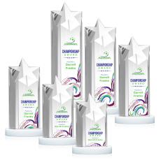 Berkeley Full Color White on Condor Base Star Crystal Award - Awards and Trophies