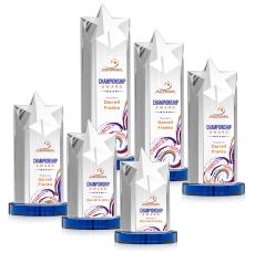 Berkeley Full Color Blue on Condor Base Star Crystal Award - Awards and Trophies