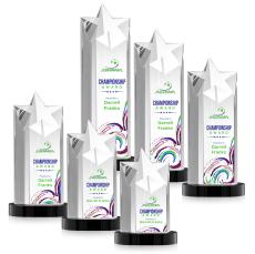 Berkeley Full Color Black on Condor Base Star Crystal Award - Awards and Trophies