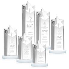 Berkeley Star on Condor Base - White - Awards and Trophies