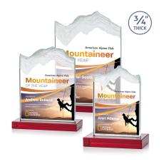 Kilimanjaro Full Color Red Peaks Crystal Award - Awards and Trophies