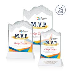 Kilimanjaro Full Color White on Newhaven Peaks Crystal Award - Awards and Trophies
