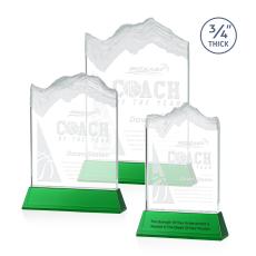 Kilimanjaro Green on Newhaven Peaks Crystal Award - Awards and Trophies