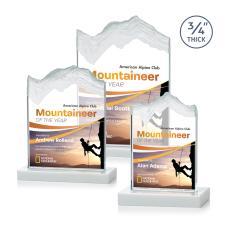 Kilimanjaro Full Color White Peaks Crystal Award - Awards and Trophies