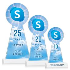 Laidlaw Full Color White Towers Crystal Award - Awards and Trophies