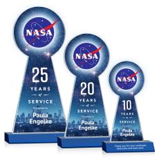 Laidlaw Full Color Blue Towers Crystal Award - Awards and Trophies