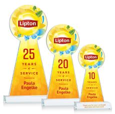 Laidlaw Full Color Clear Towers Crystal Award - Awards and Trophies