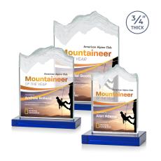 Kilimanjaro Full Color Blue Peaks Crystal Award - Awards and Trophies
