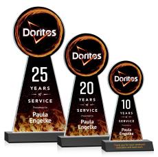 Laidlaw Full Color Black Towers Crystal Award - Awards and Trophies